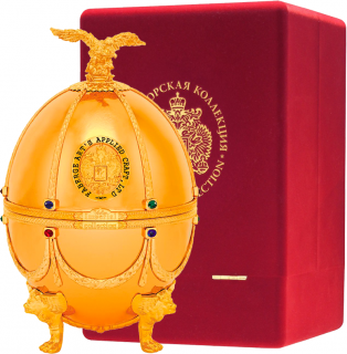 Подарочный набор Графин Императорская коллекция яйцо Фаберже Золотое (0,7 л) в бархатной подарочной упаковке