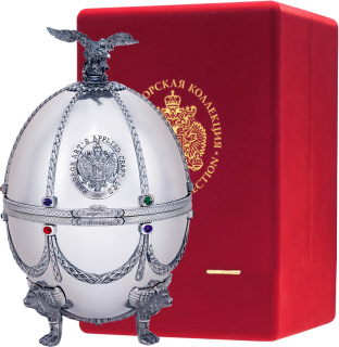 Подарочный набор Графин Императорская коллекция яйцо Фаберже Серебро (0,7 л) в бархатной подарочной упаковке