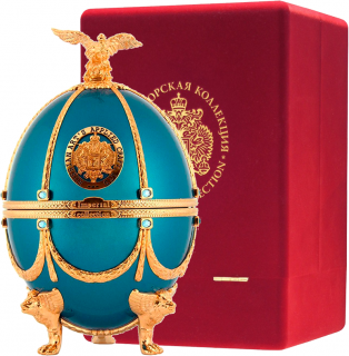 Подарочный набор Графин Императорская коллекция яйцо Фаберже Бирюза (0,7 л) в бархатной подарочной упаковке
